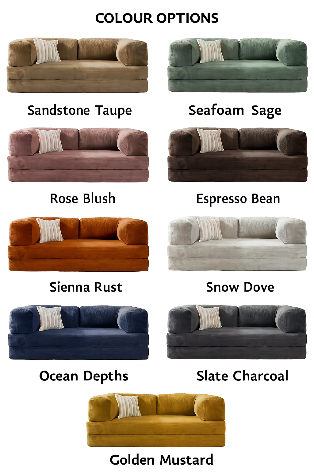 Pluffy Sofa + Ottoman Snow Dove