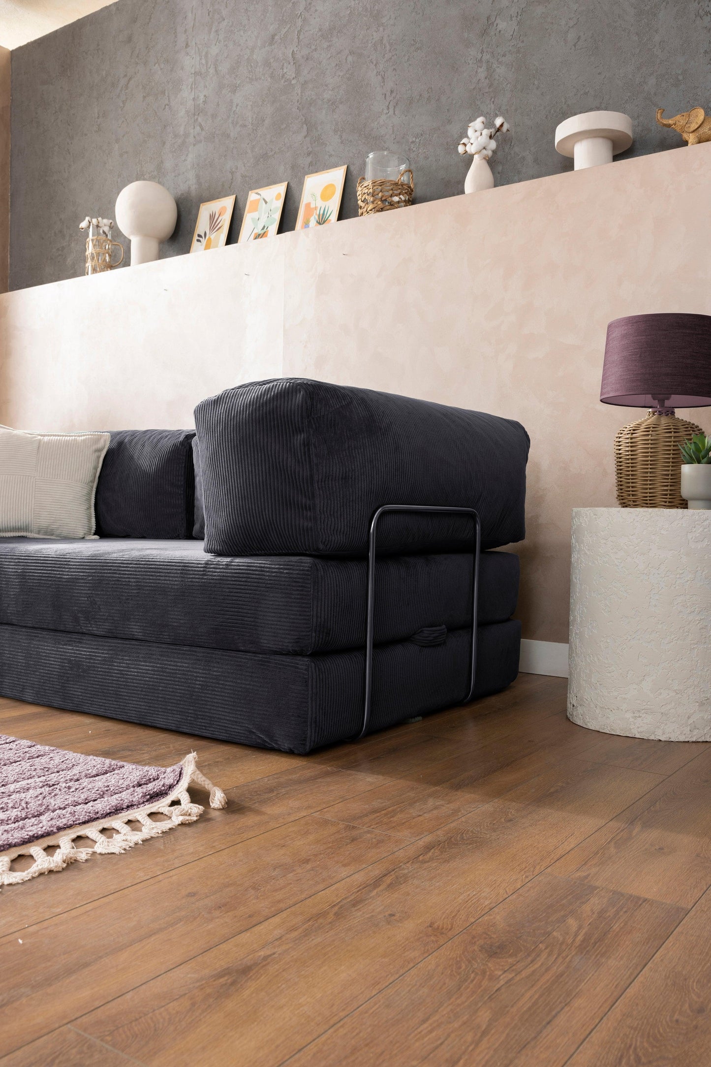 Pluffy Sofa + Ottoman Slate Charcoal