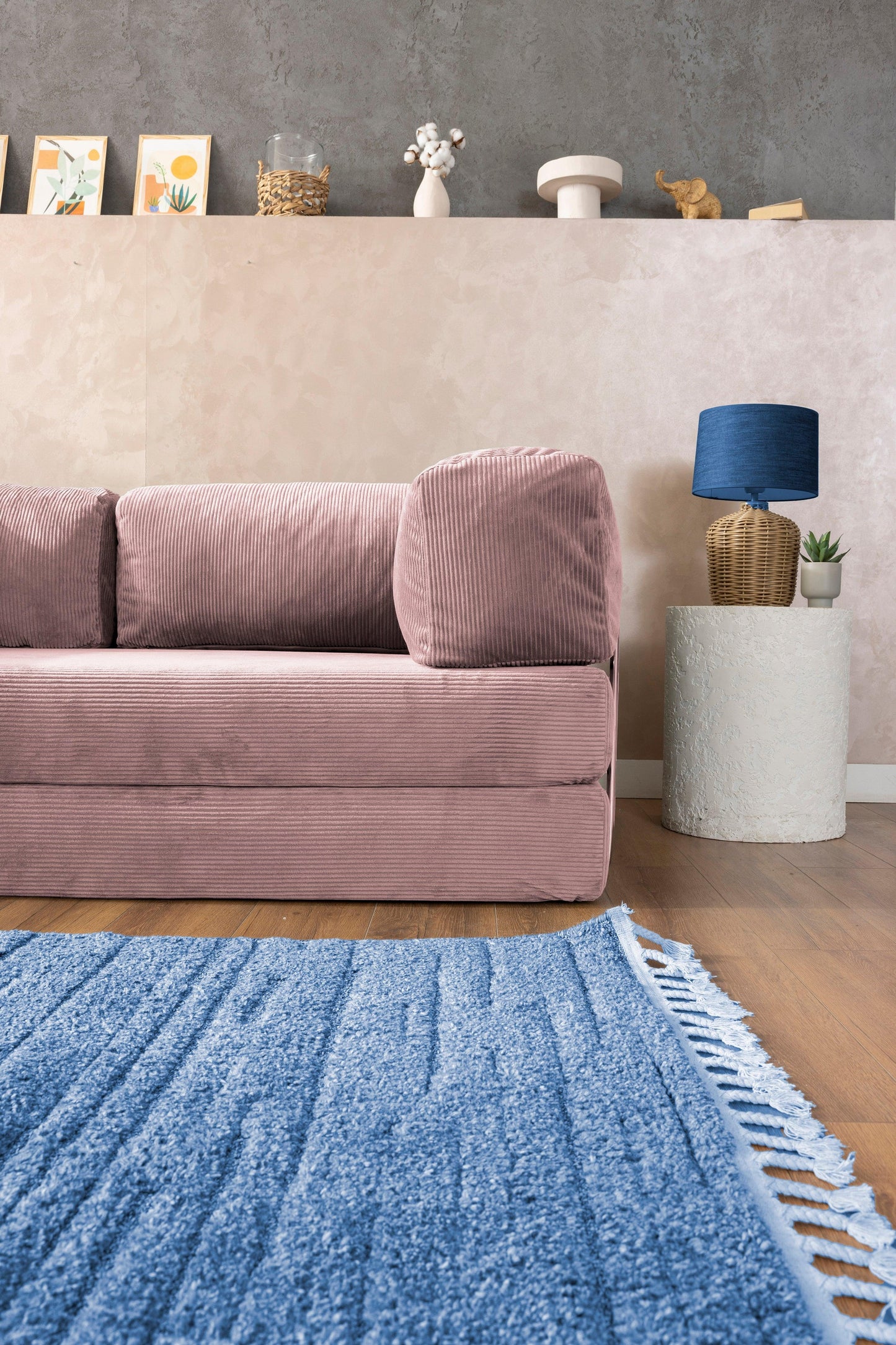 Pluffy Sofa + Ottoman Rose Blush