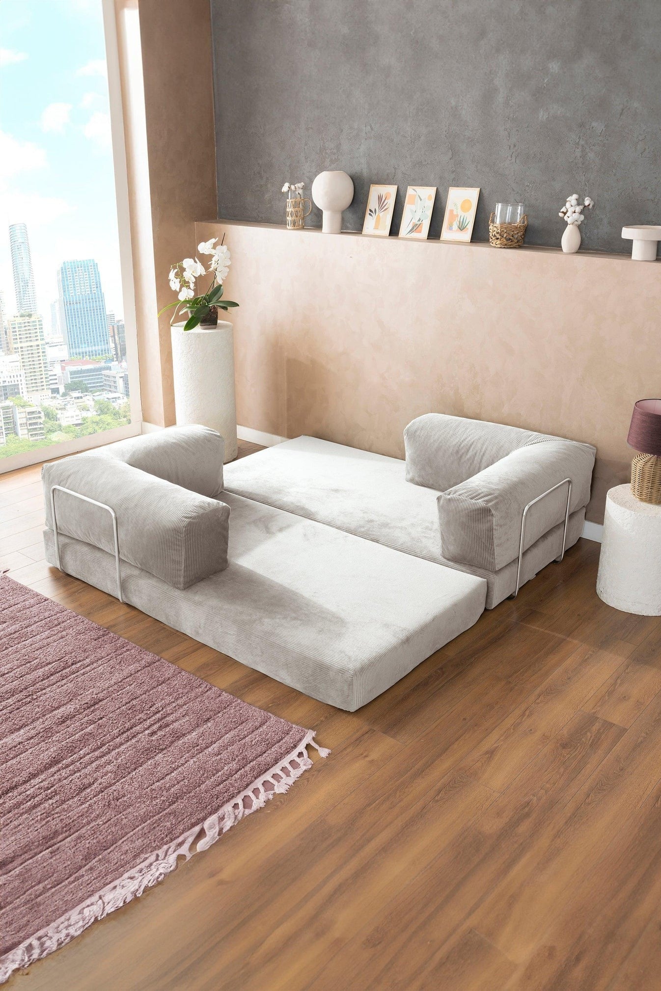 Pluffy Sofa + Ottoman Snow Dove