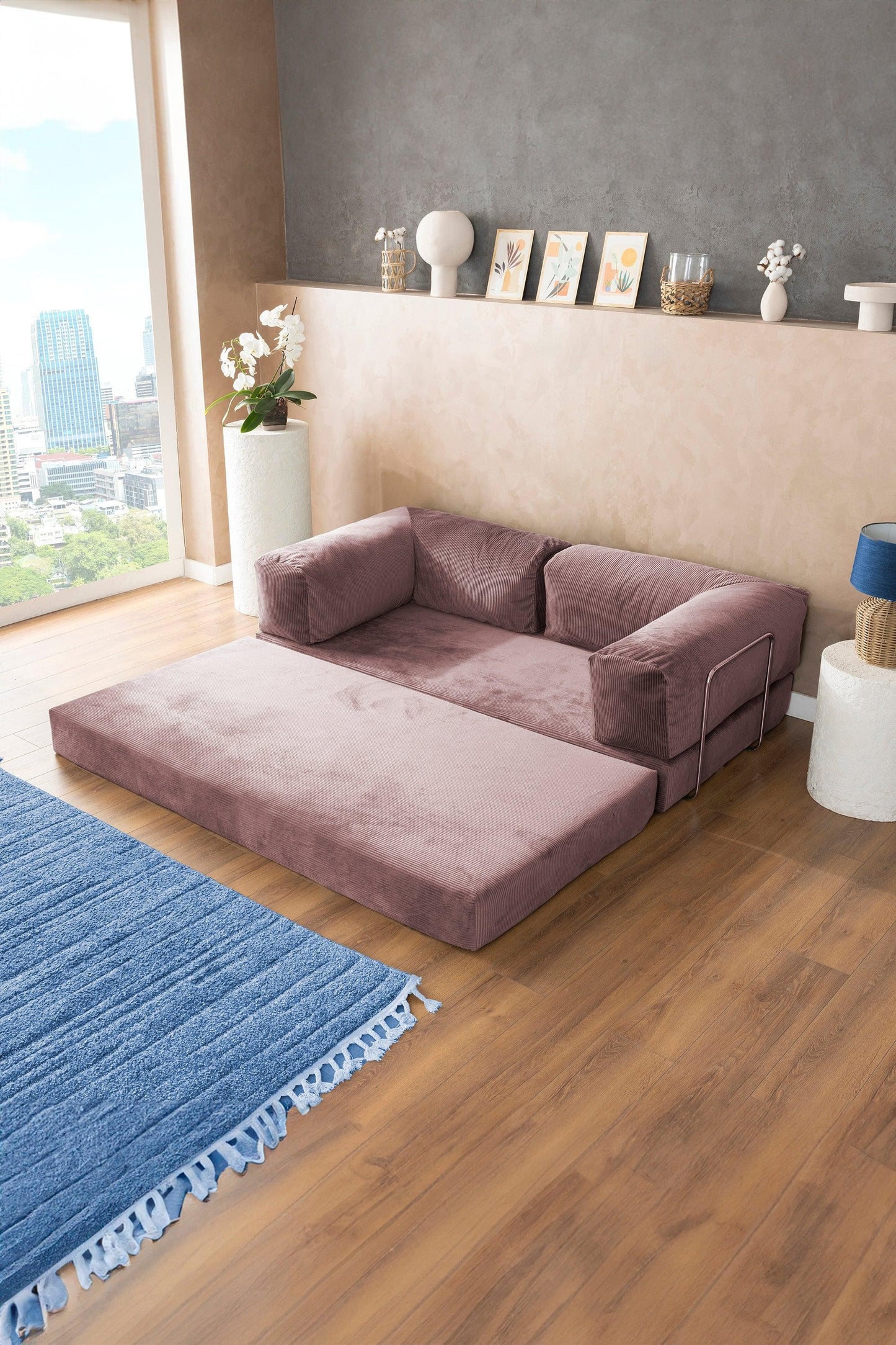 Pluffy Sofa + Ottoman Rose Blush