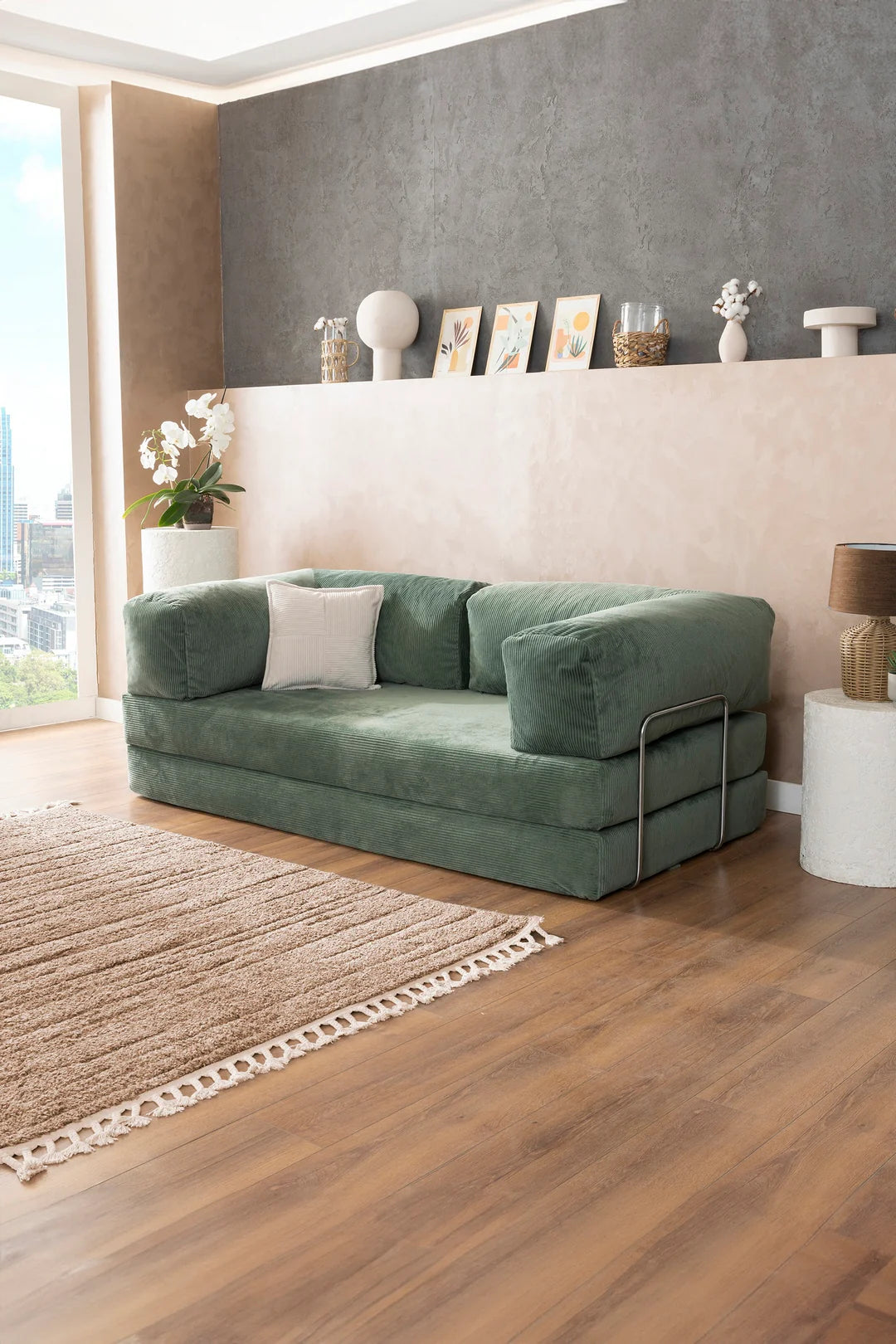 Pluffy Sofa Seafoam Green