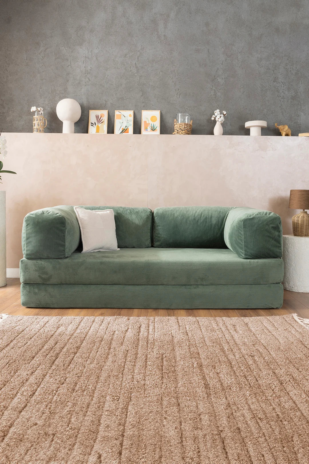 Pluffy Sofa Seafoam Green