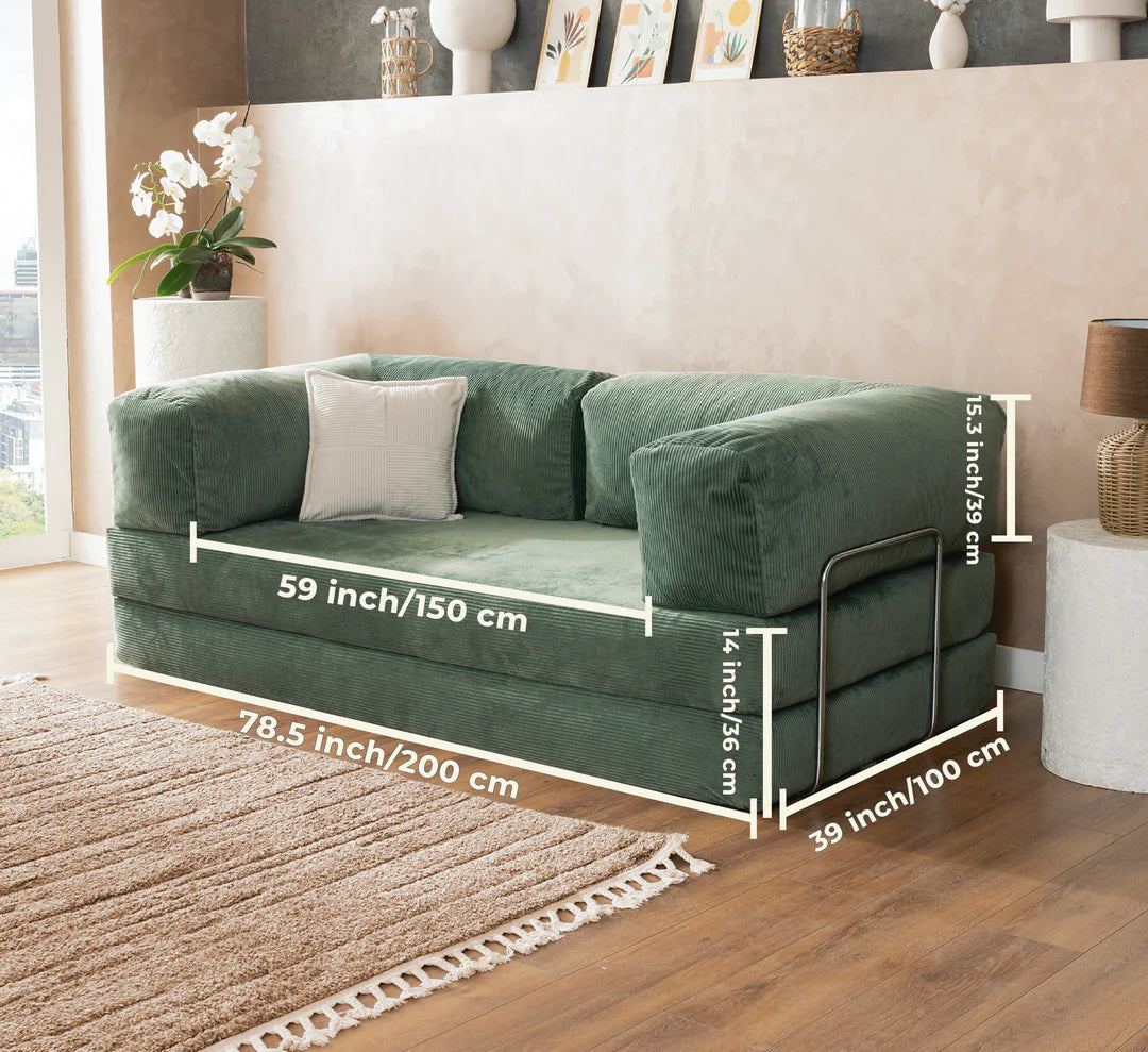 Pluffy Sofa Seafoam Green