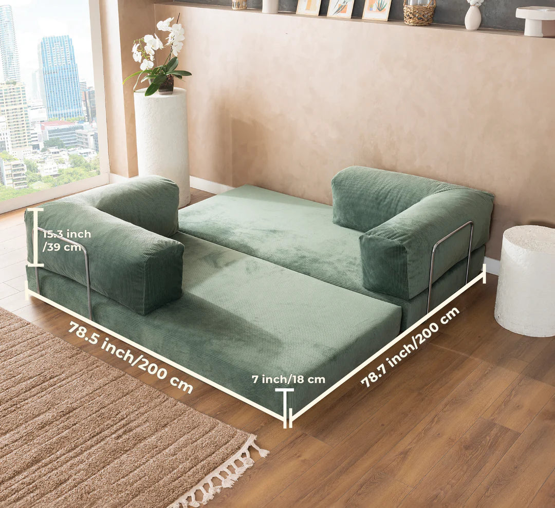 Pluffy Sofa Seafoam Green