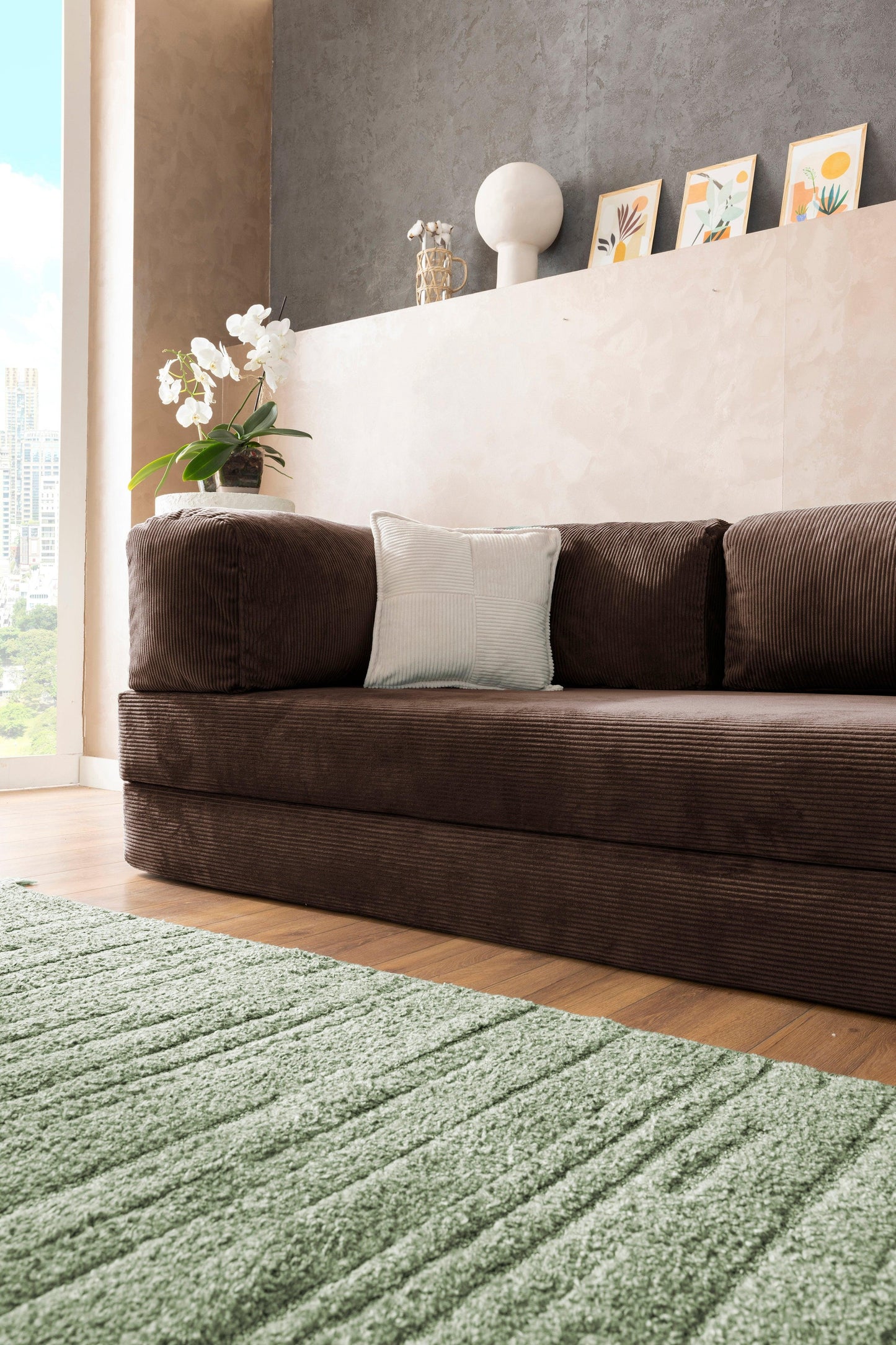 Pluffy Sofa + Ottoman Espresso Bean