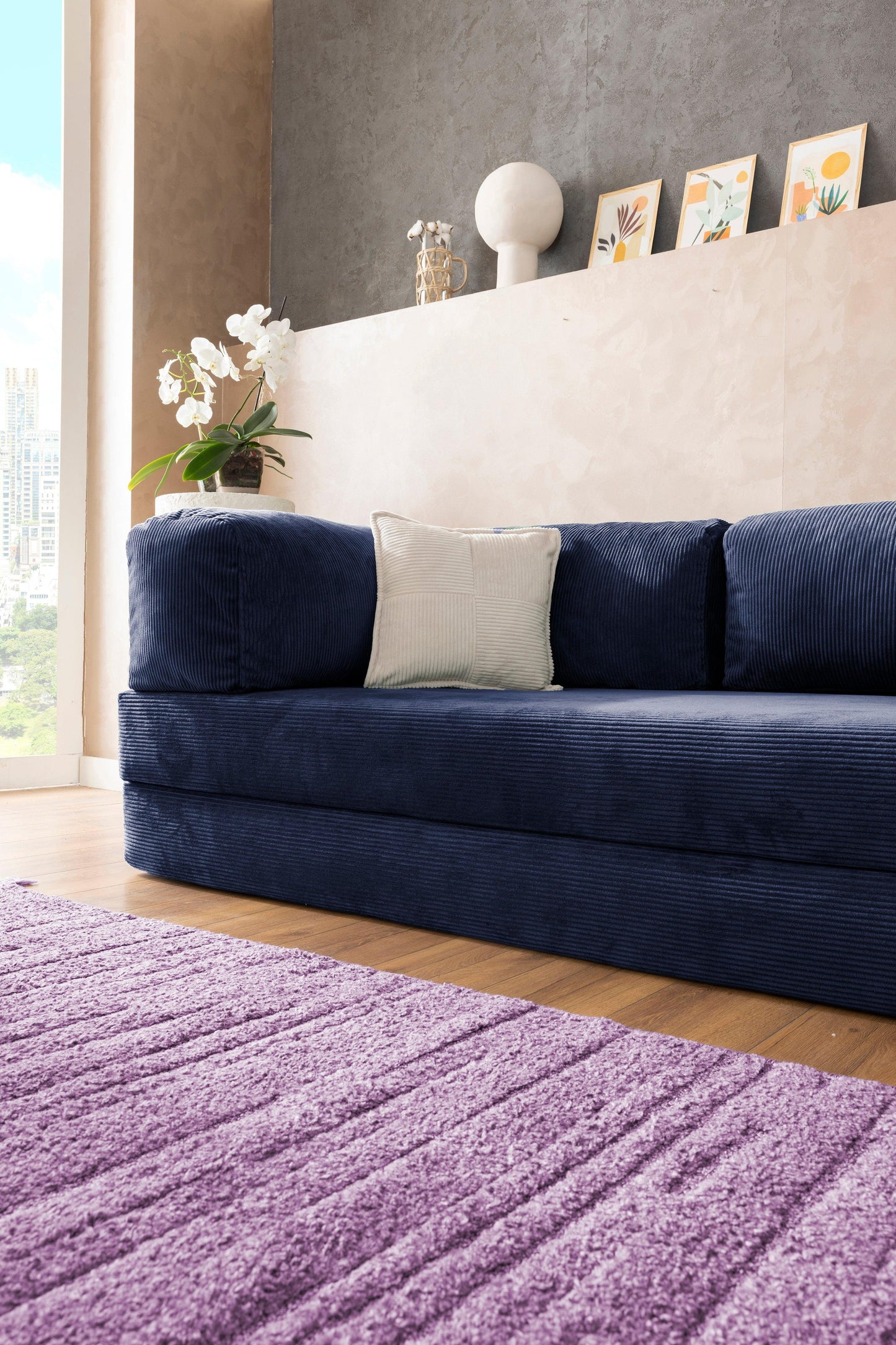 Pluffy Sofa + Ottoman Ocean Depths