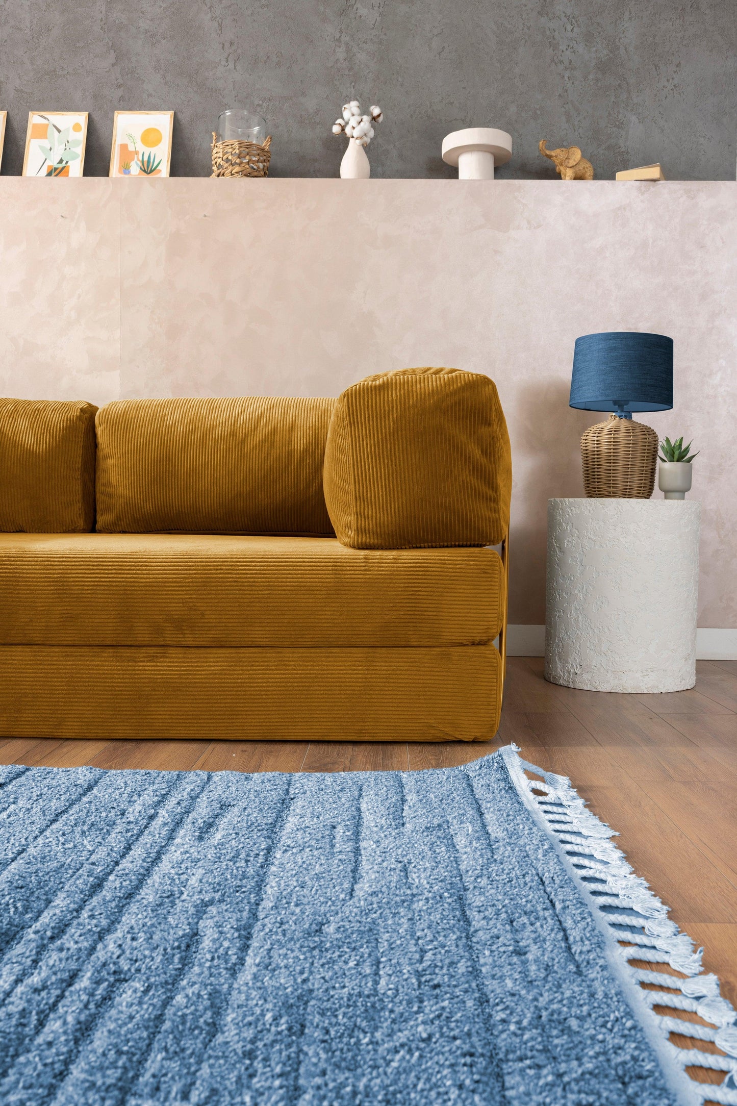 Pluffy Sofa + Ottoman Golden Mustard