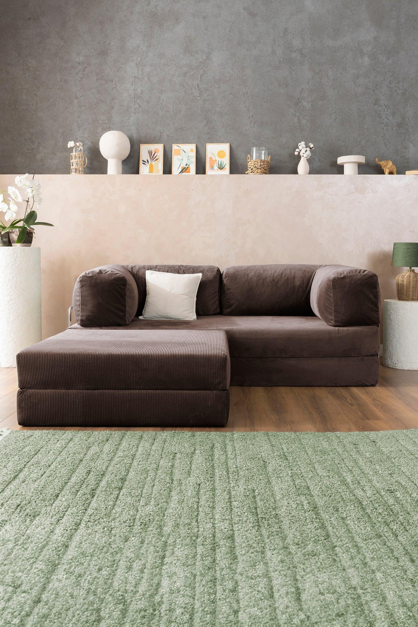 Pluffy Sofa + Ottoman Espresso Bean