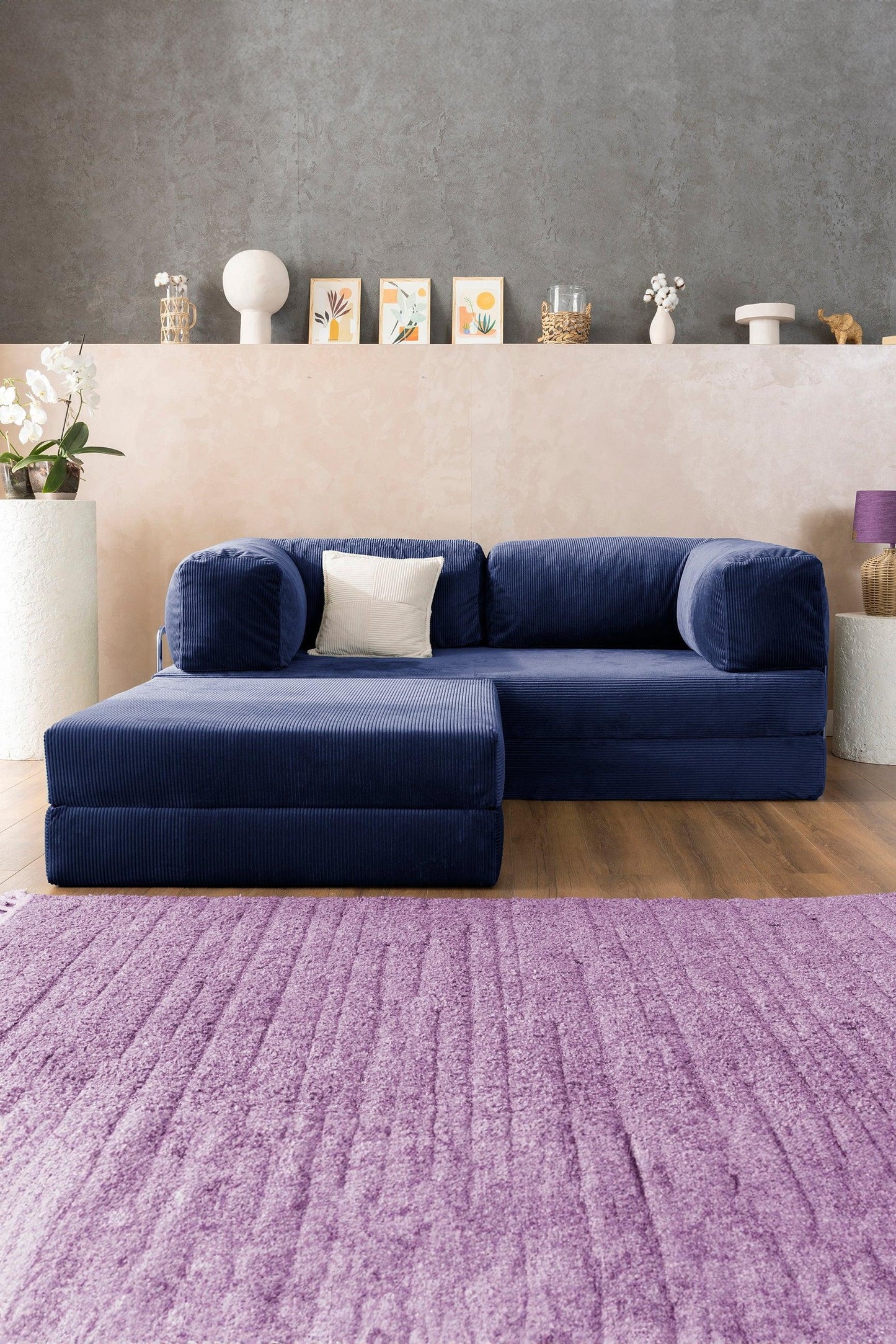 Pluffy Sofa + Ottoman Ocean Depths