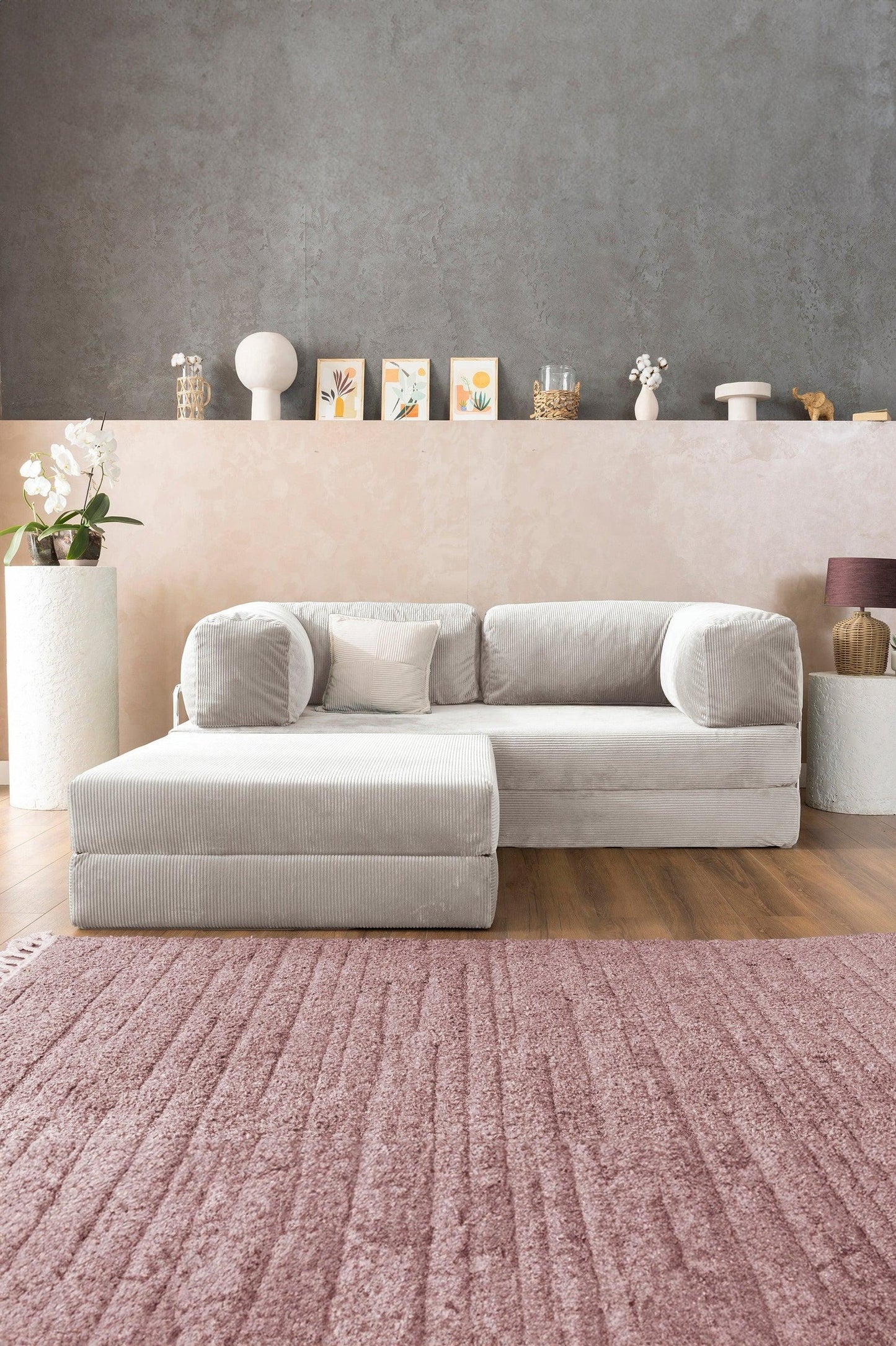 Pluffy Sofa + Ottoman Snow Dove