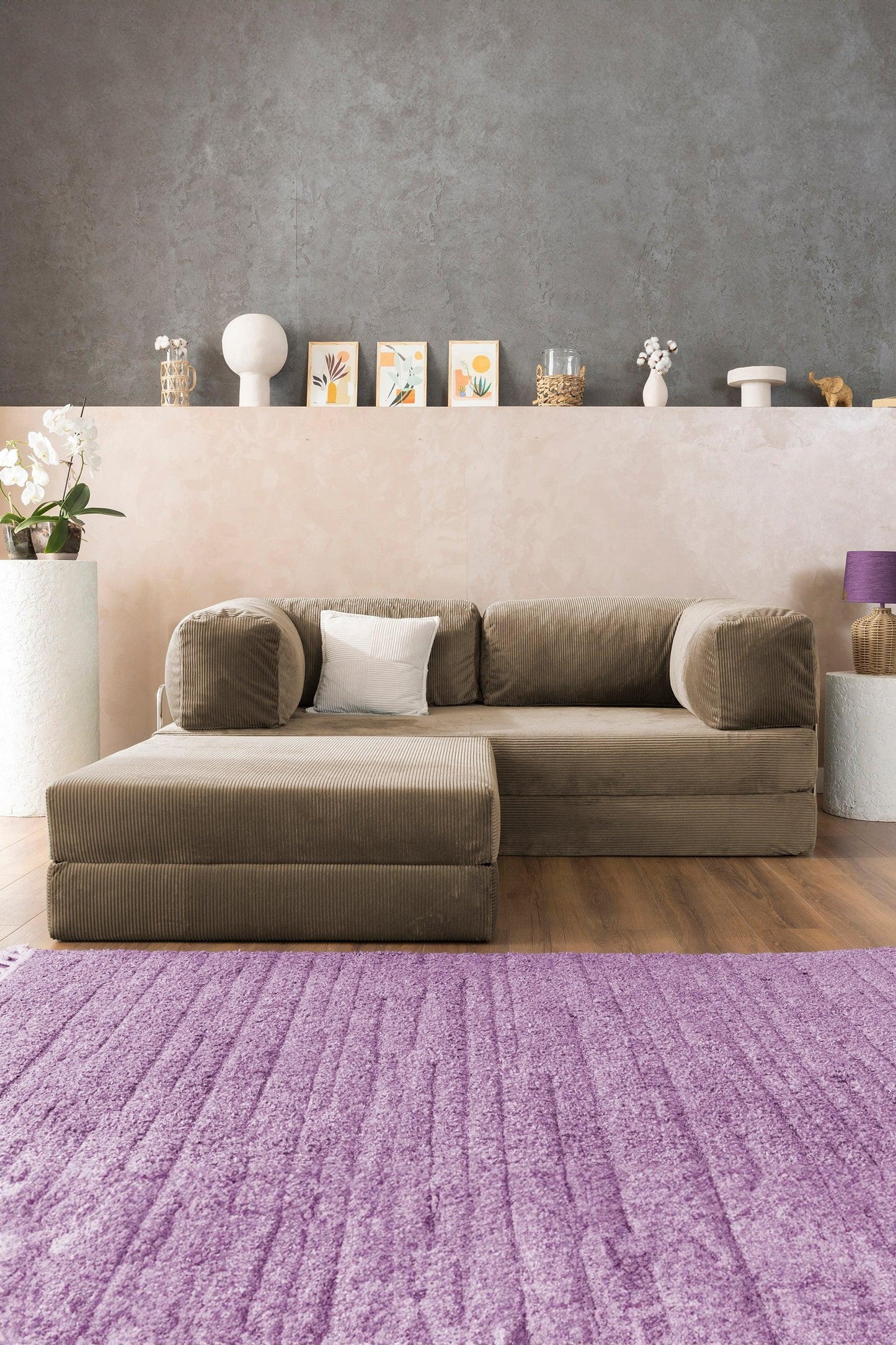 Pluffy Sofa + Ottoman Sandstone Taupe