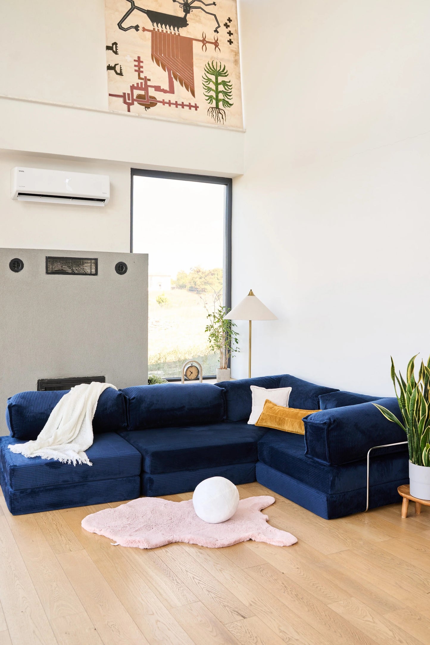 Pluffy Canyon Navy Blue