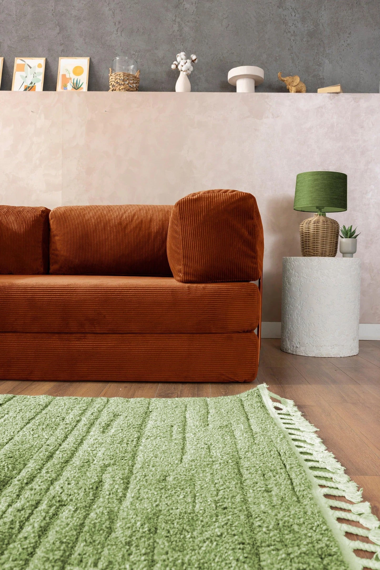 Pluffy Sofa + Ottoman Sienna Rust