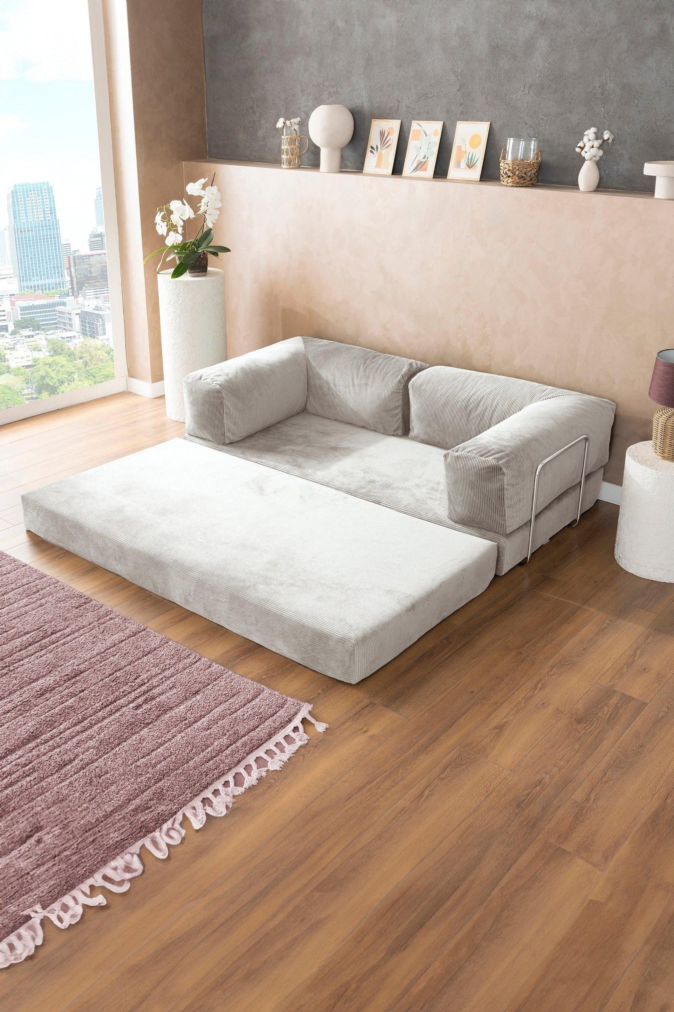 Pluffy Sofa + Ottoman Snow Dove