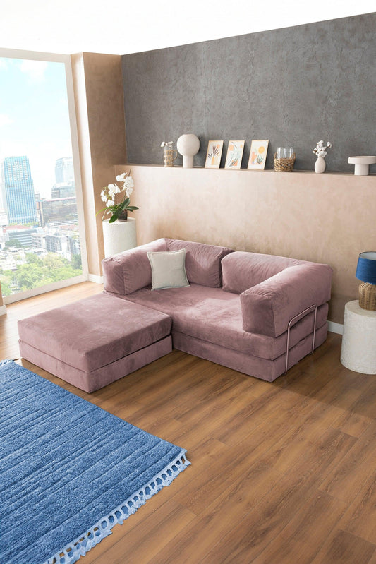 Pluffy Sofa + Ottoman Rose Blush