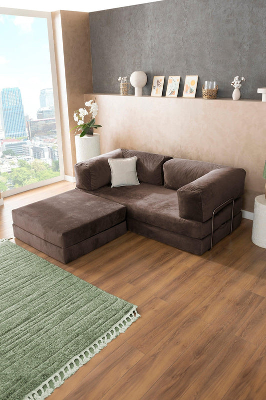 Pluffy Sofa + Ottoman Espresso Bean
