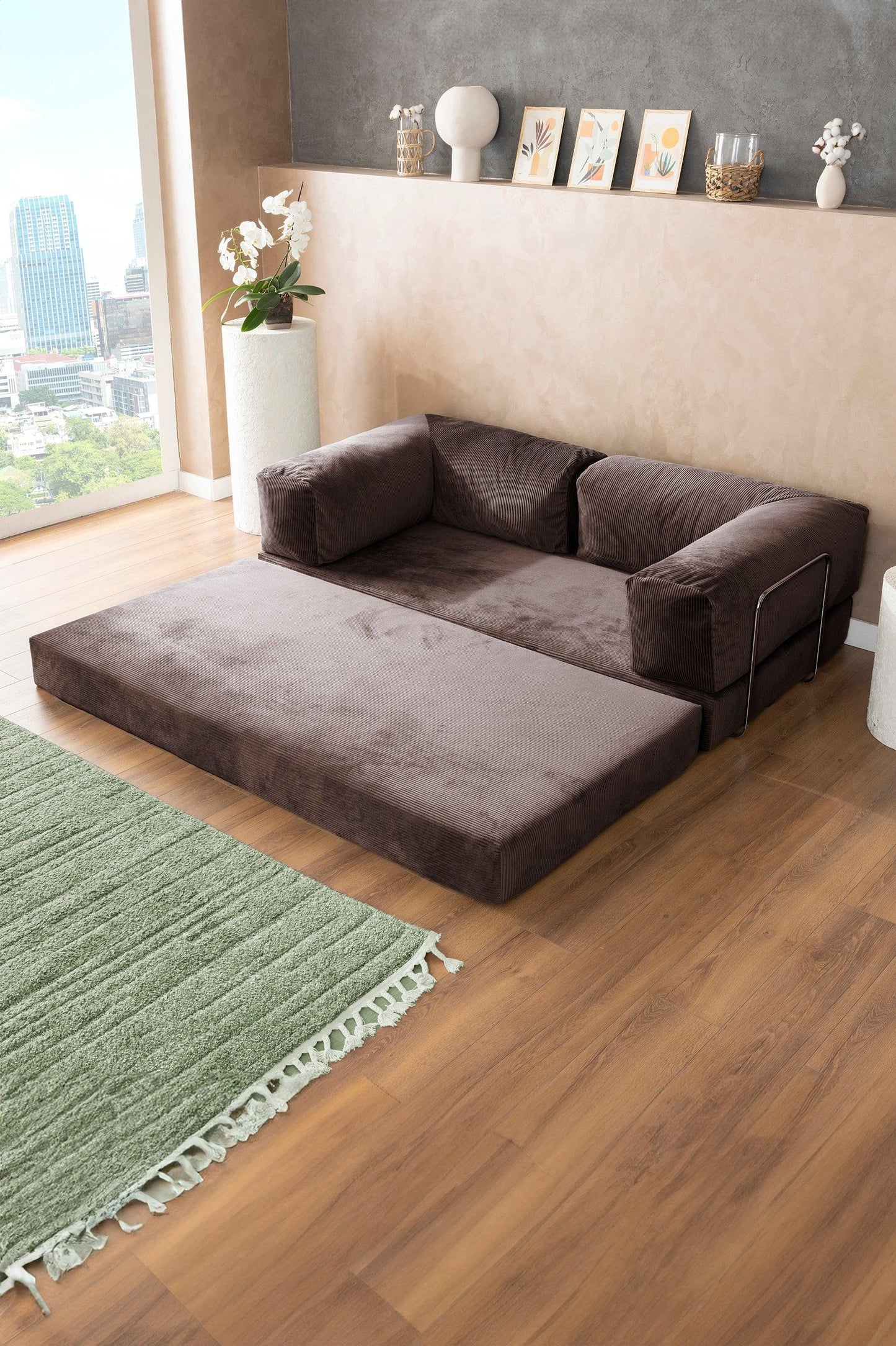 Pluffy Sofa + Ottoman Espresso Bean