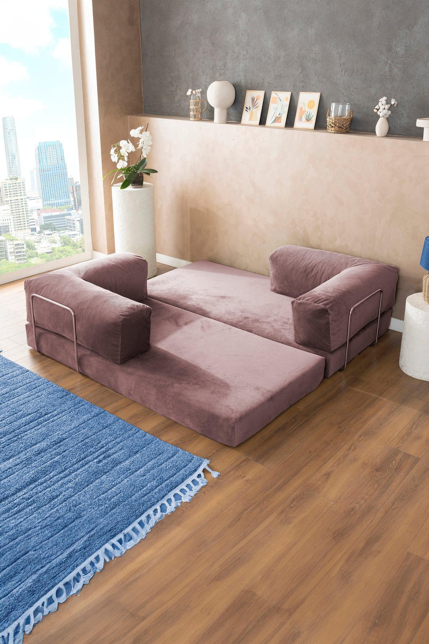 Pluffy Sofa + Ottoman Rose Blush