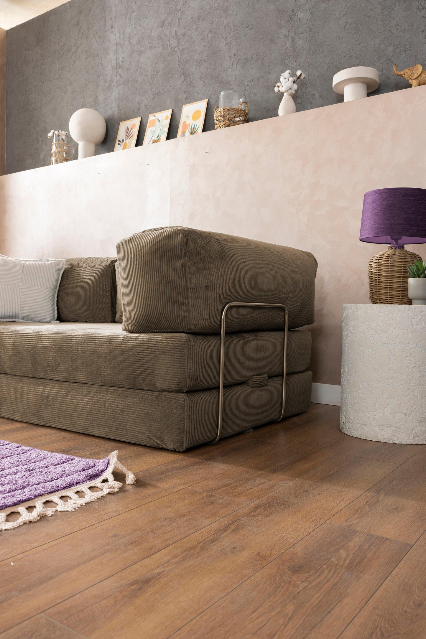 Pluffy Sofa + Ottoman Sandstone Taupe