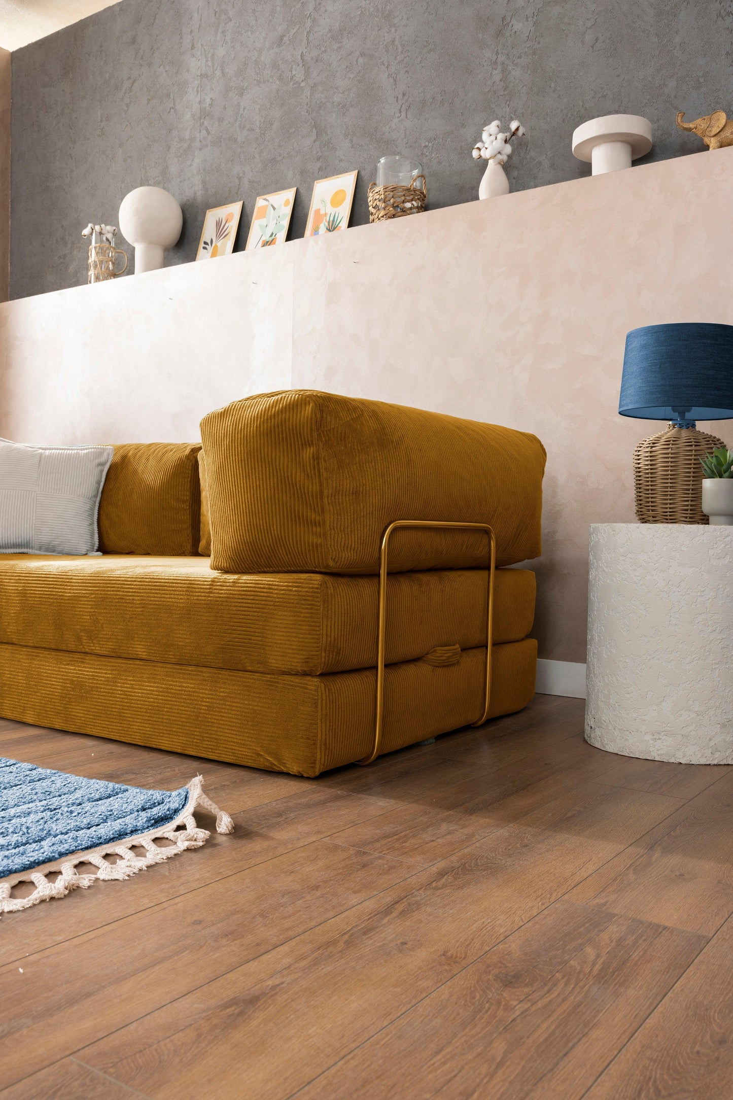 Pluffy Sofa + Ottoman Golden Mustard