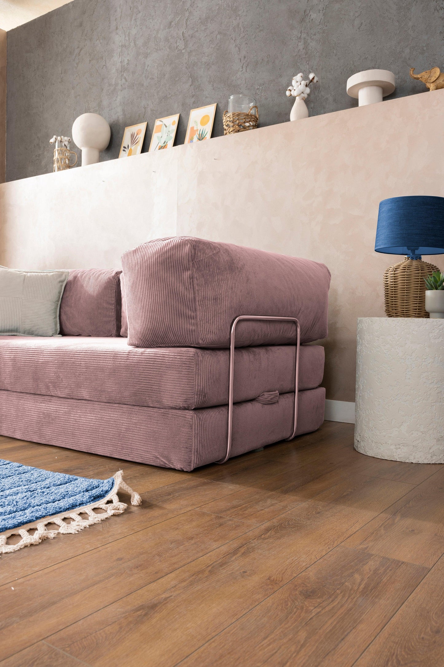 Pluffy Sofa + Ottoman Rose Blush